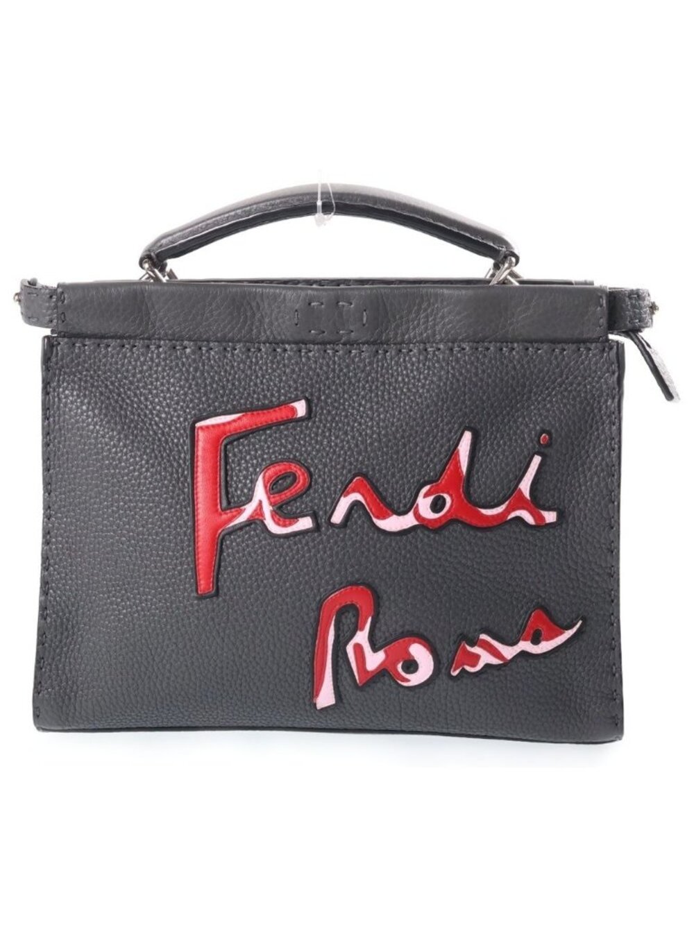 Fendi Peekaboo Mini Fit Front Design Handbag Gray